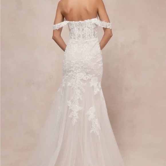 Endless Dedication White Embroidered Off-the-Shoulder Maxi Dress - Picture 4 of 9